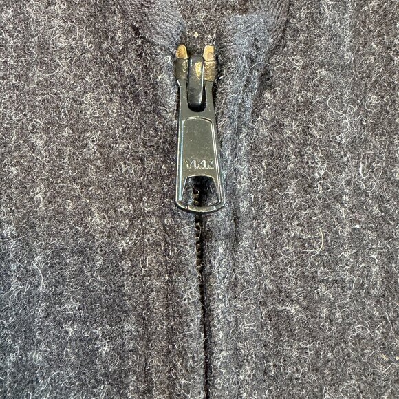 Vintage WOOLRICH Full-zip Wool Utility Pinstripe Gray Vest Large - Picture 7 of 11